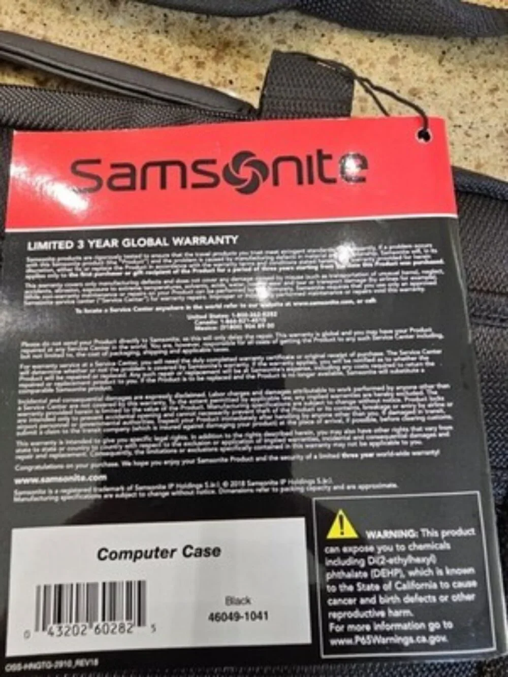 Samsonite Classic Business Padded Pocket Laptop Briefcase, Black 14
